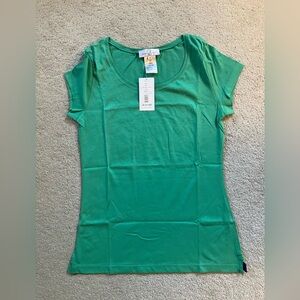 NWT Jacadi Mademoiselle Tete Green Short Sleeve Tee Size Medium 158 cm
